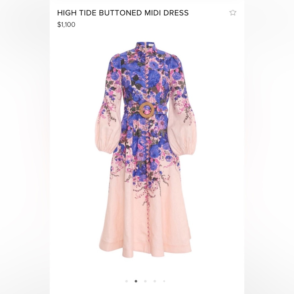 Zimmerman HIGH TIDE BUTTONED MIDI DRESS